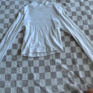 American Eagle Outfitters White Ribbed Top